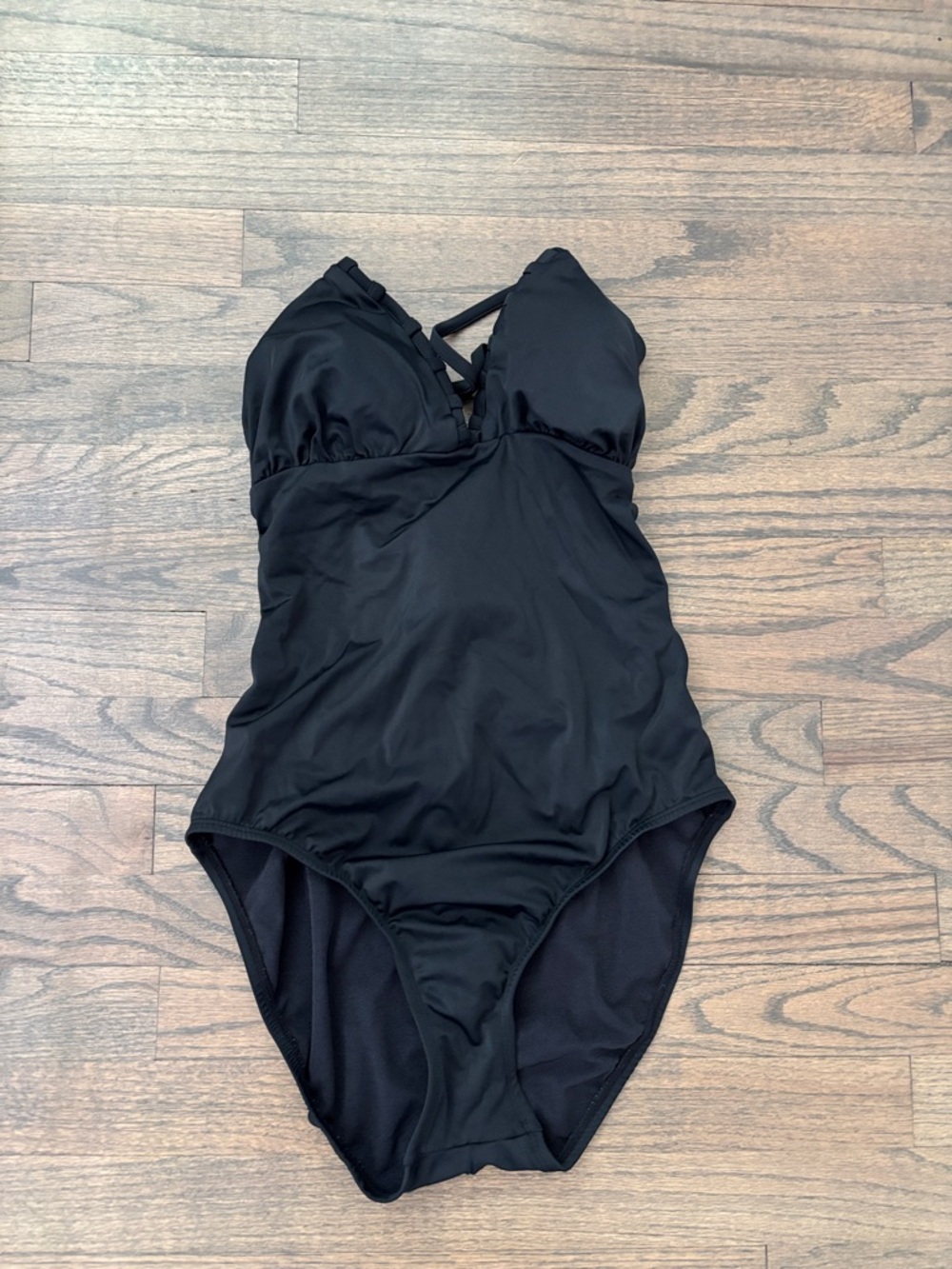 Time and Tru Black One Piece Swimsuit
